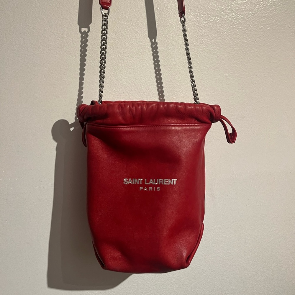 💕SOLD💕 
Saint Laurent Teddy Bucket Bag